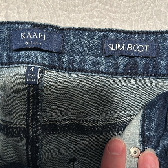 Kaari Blue Slim Boot cut Jeans Sz 4/32 NWOT - Picture 6 of 7